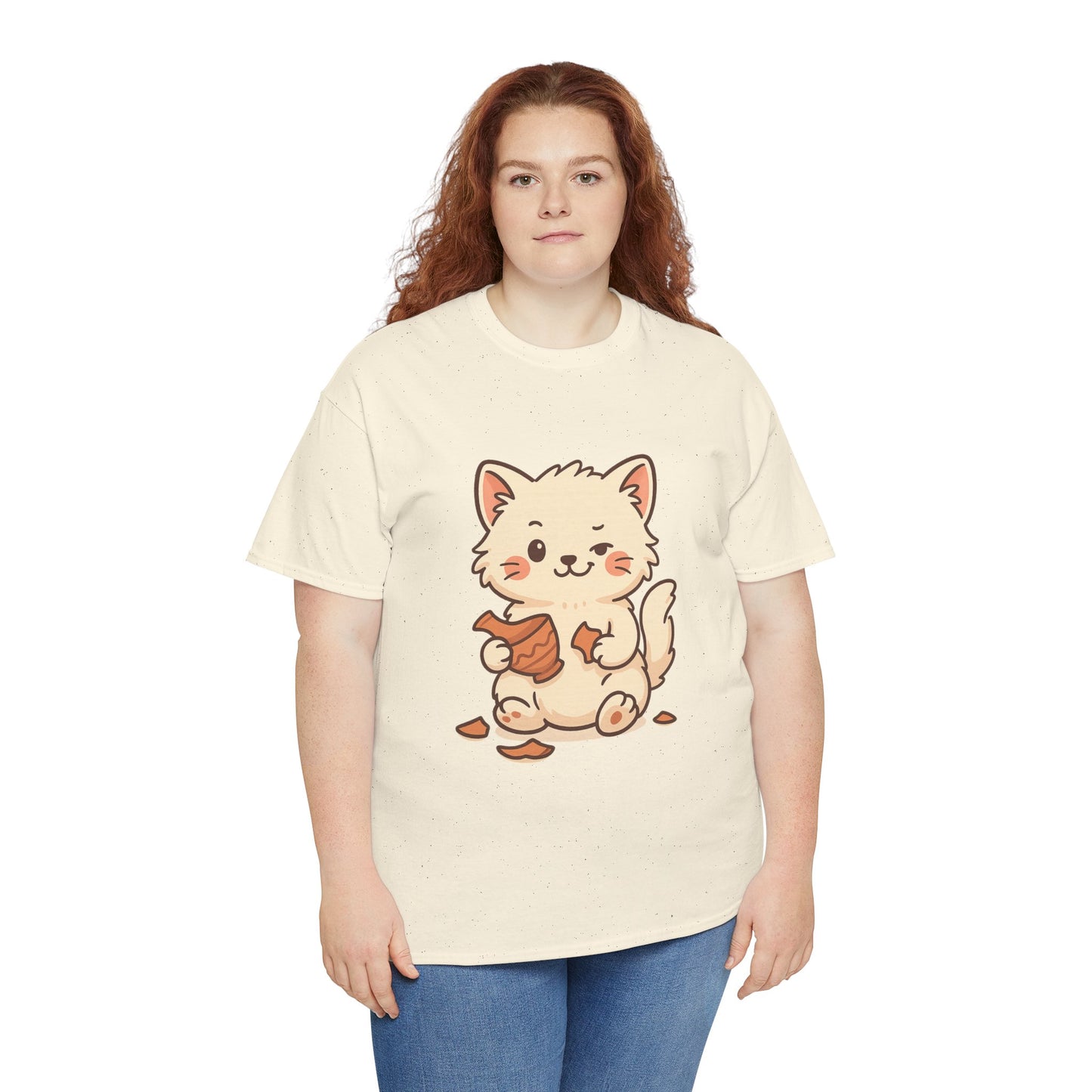 Cute Naughty Cat T-Shirt - Funny Kawaii Cat Shirt for Pet Lovers, Paws & Claws Collection
