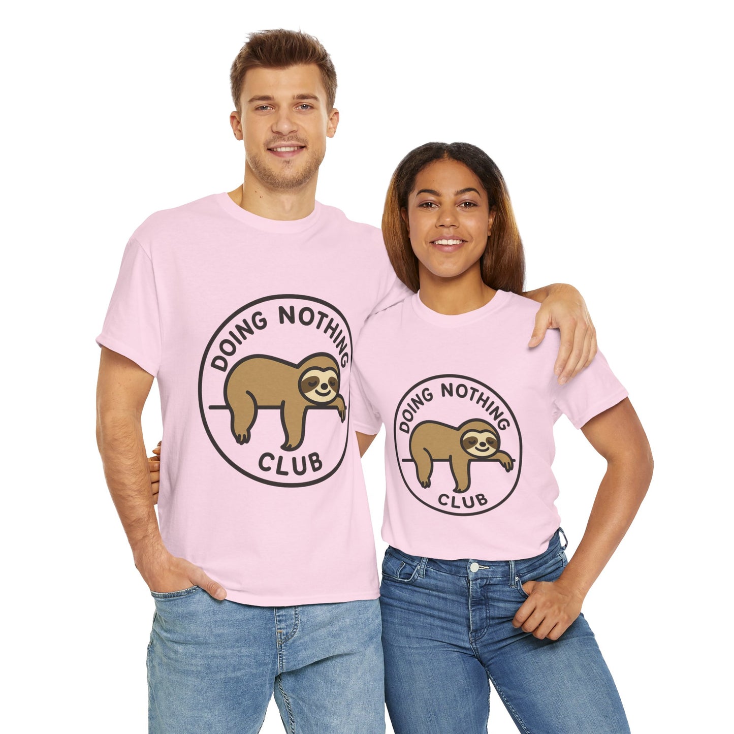 Lazy Cat Club Tee, Unisex Relaxed Fit T-Shirt, Funny Chill Shirt, Cute Cat Graphic Tee, Lounge Aesthetic Gift