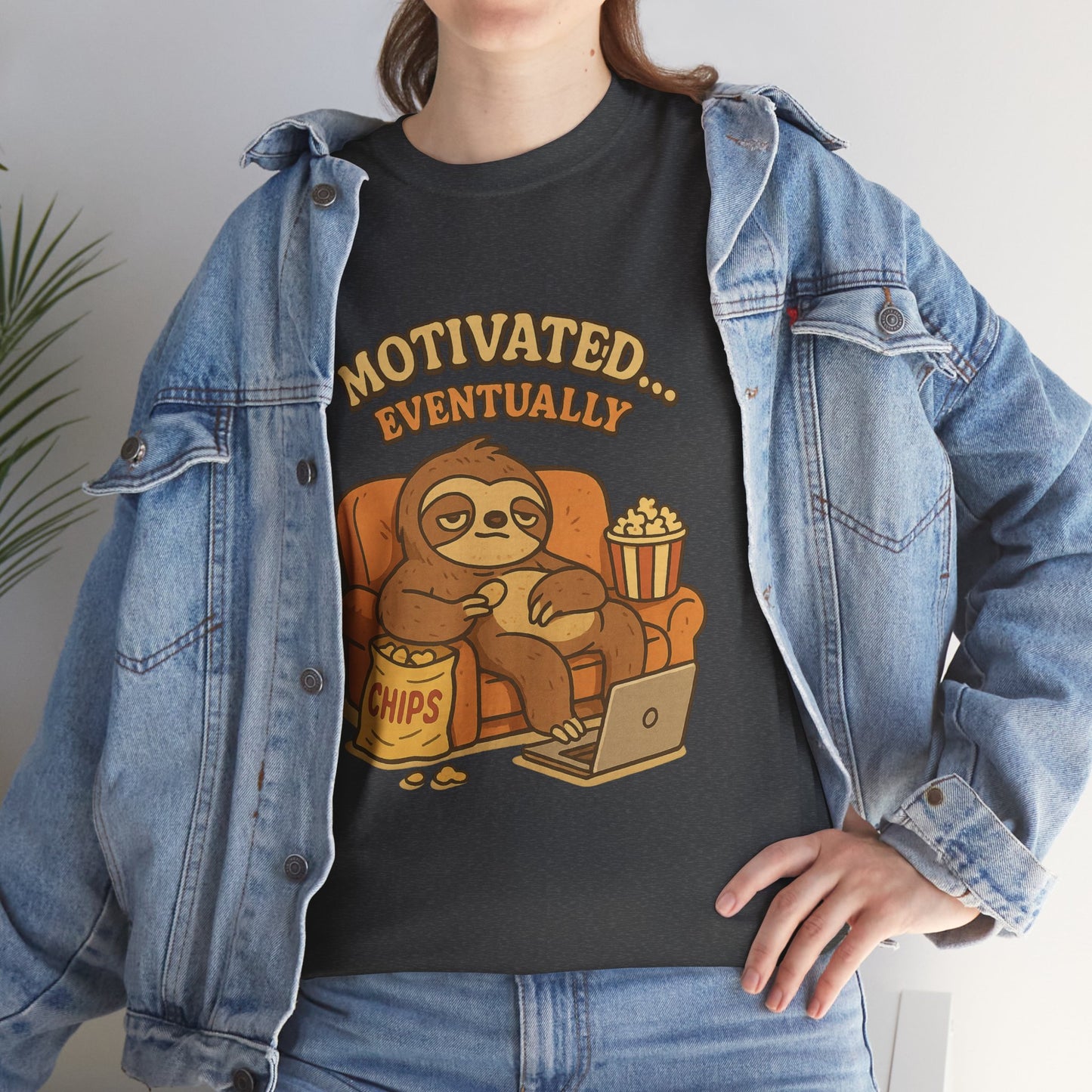 Sloth Running Team Shirt - Funny Lazy T-Shirt, Unisex Heavy Cotton Tee, Gift for Sloth Lovers, Chill Vibes Casual Graphic Tee