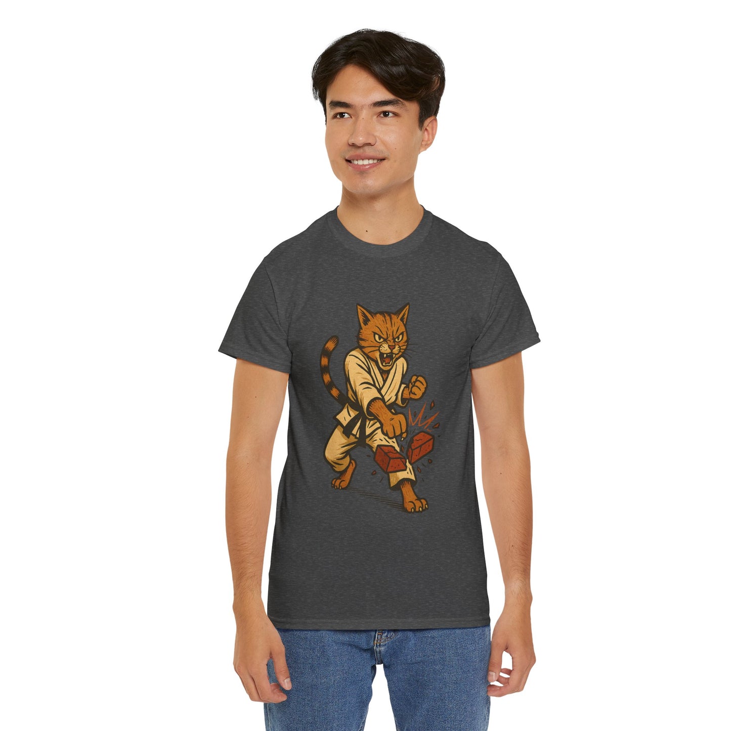 Karate Cat T-Shirt - Funny Martial Arts Unisex Tee for Cat Lovers, Paws & Claws Collection