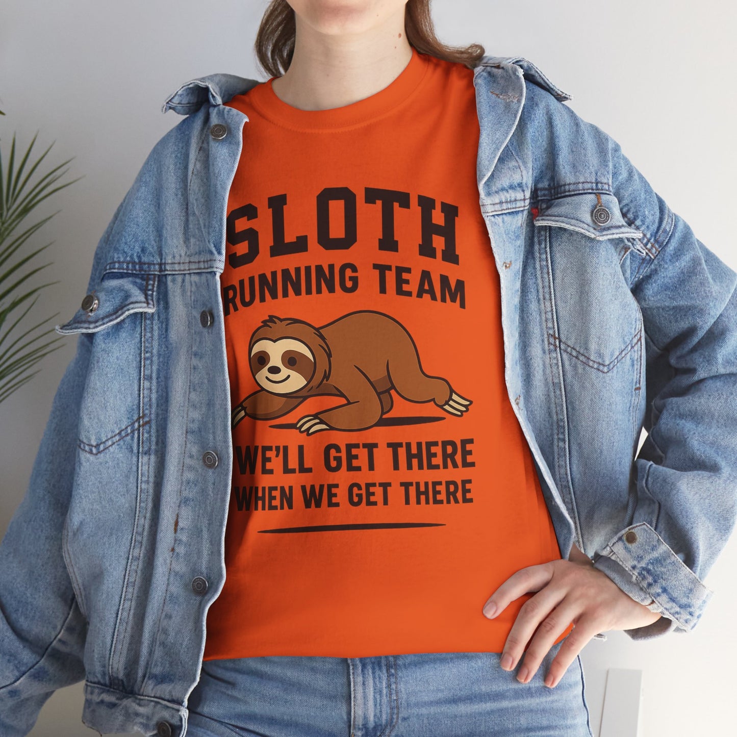 Sloth Running Team Shirt Funny Lazy Animal Tee Unisex Humor Gift Cool Fitness Top