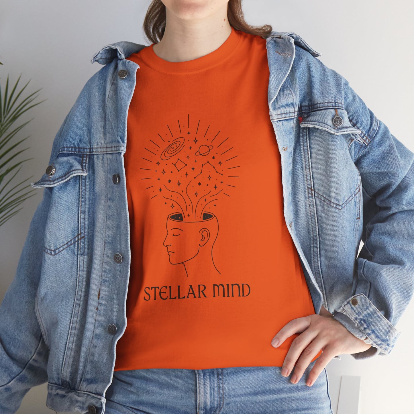 Stellar Mind Unisex T-Shirt, Cosmic Head Graphic Tee, Astrology Gift, Mindful Apparel, Universe Design Shirt, Spiritual Top