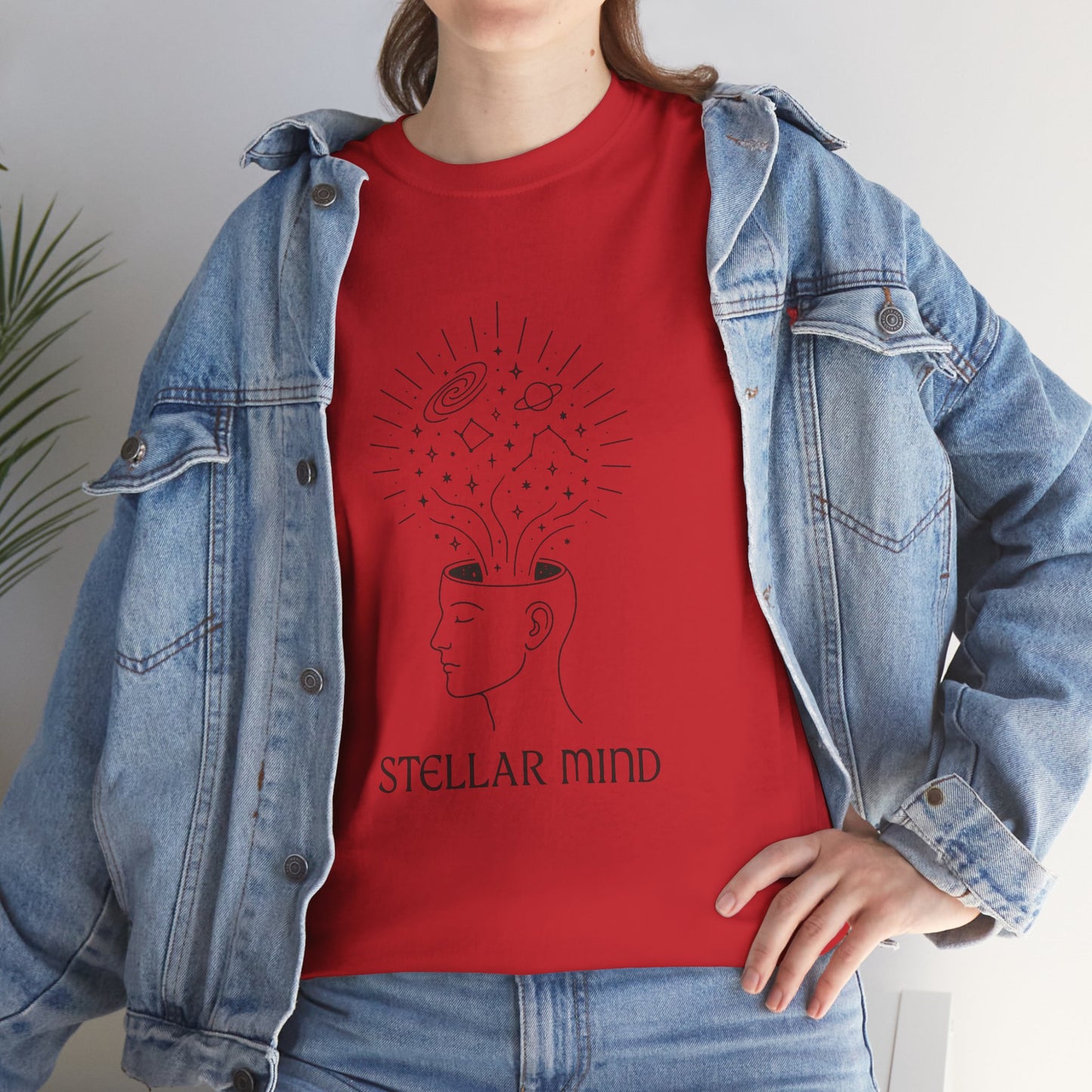 Stellar Mind Unisex T-Shirt, Cosmic Head Graphic Tee, Astrology Gift, Mindful Apparel, Universe Design Shirt, Spiritual Top