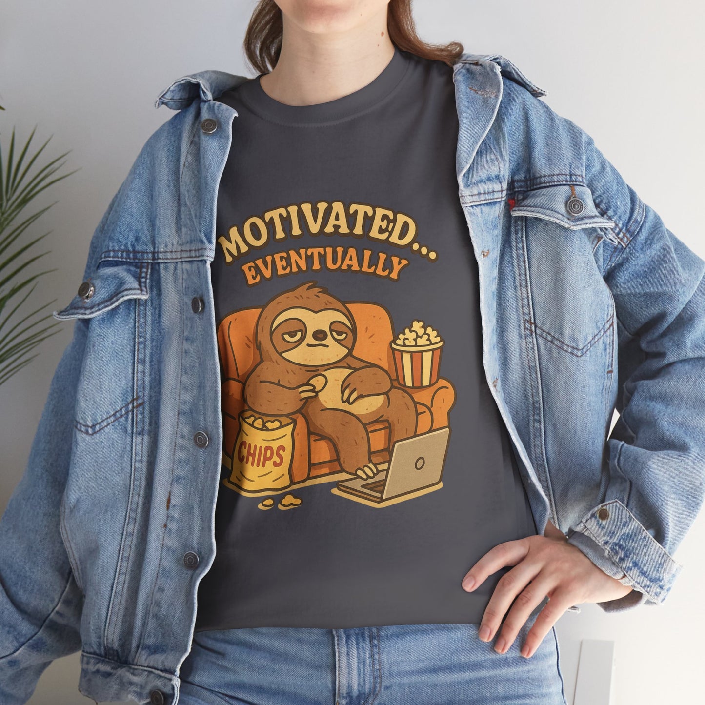 Sloth Running Team Shirt - Funny Lazy T-Shirt, Unisex Heavy Cotton Tee, Gift for Sloth Lovers, Chill Vibes Casual Graphic Tee