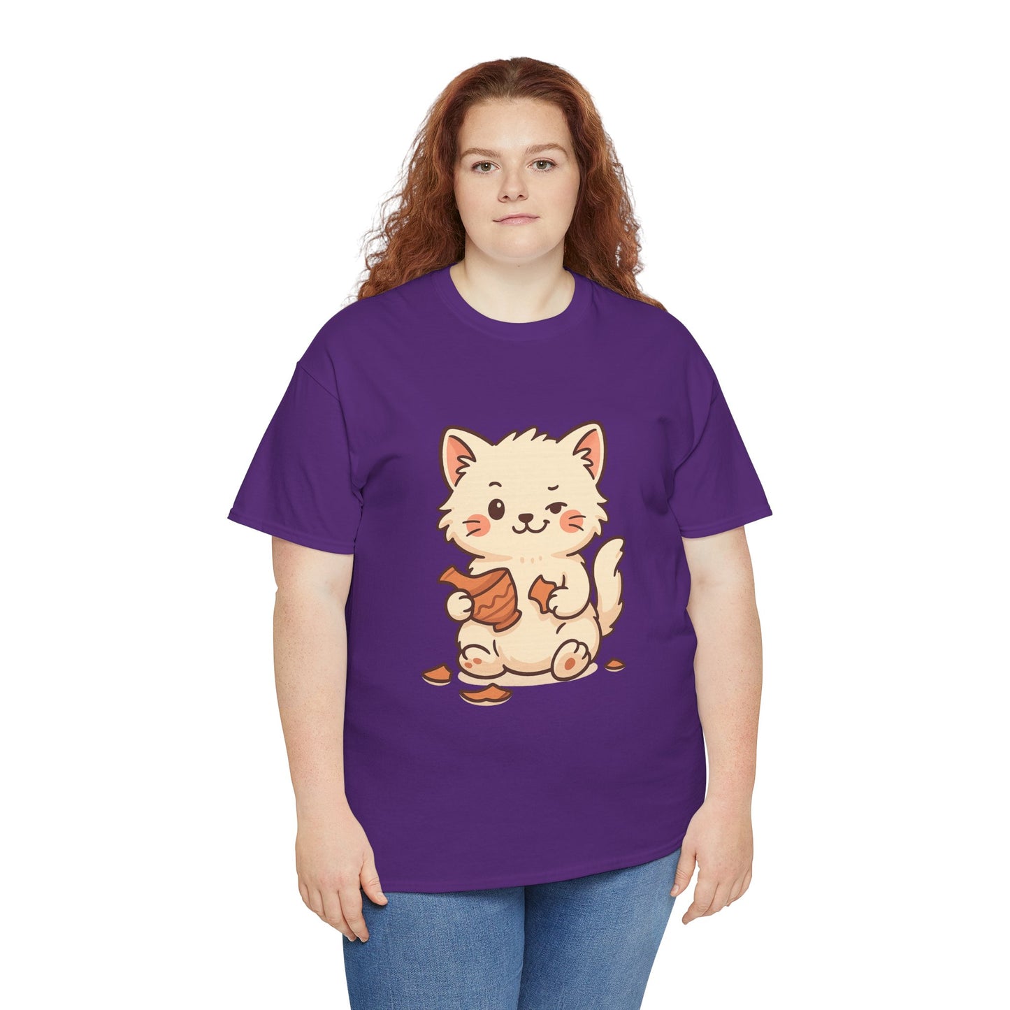 Cute Naughty Cat T-Shirt - Funny Kawaii Cat Shirt for Pet Lovers, Paws & Claws Collection