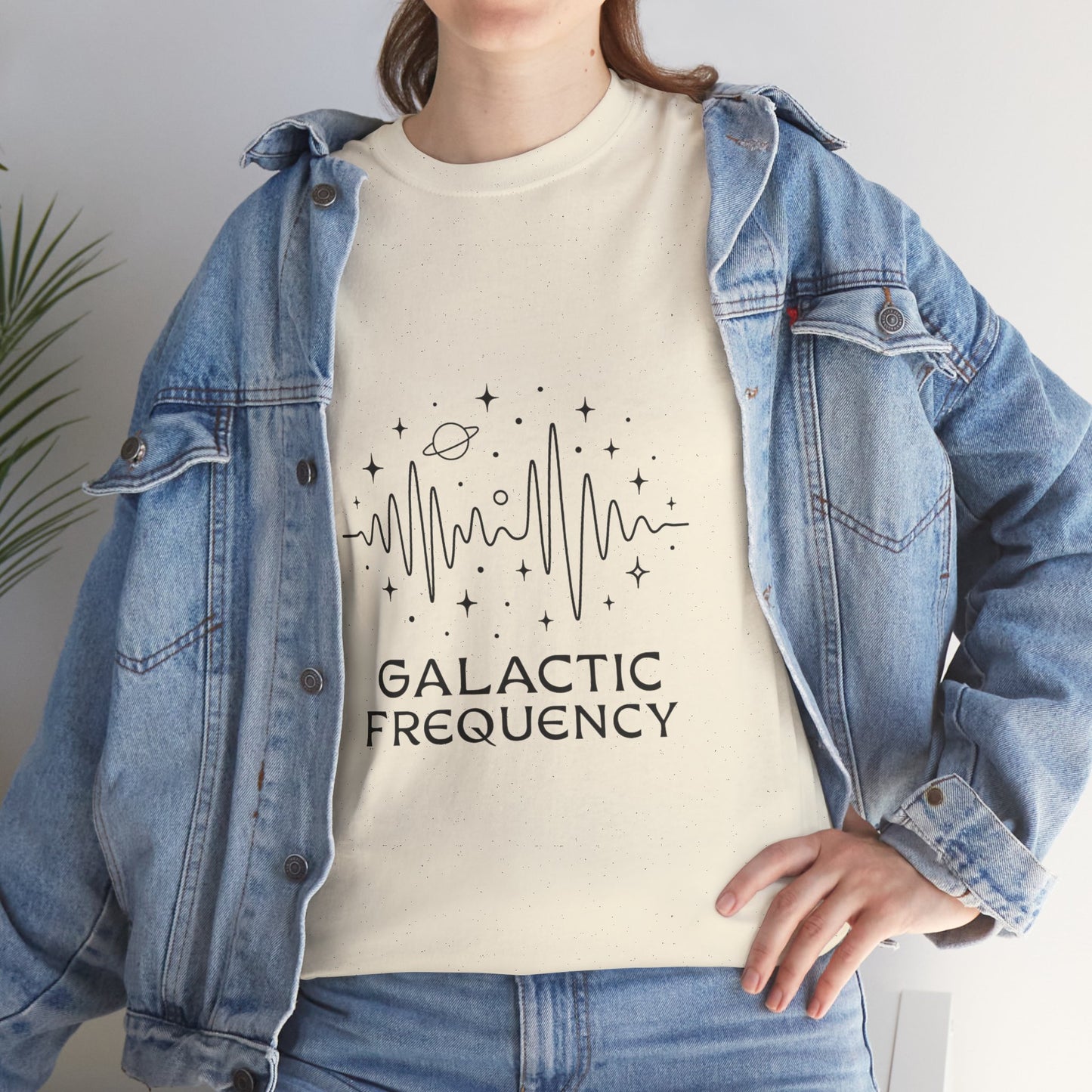 Galactic Frequency Unisex Tee, Cosmic Wave Shirt, Space Energy Graphic Tee, Astrology Gift, Stargazer Apparel, Spiritual Vibe