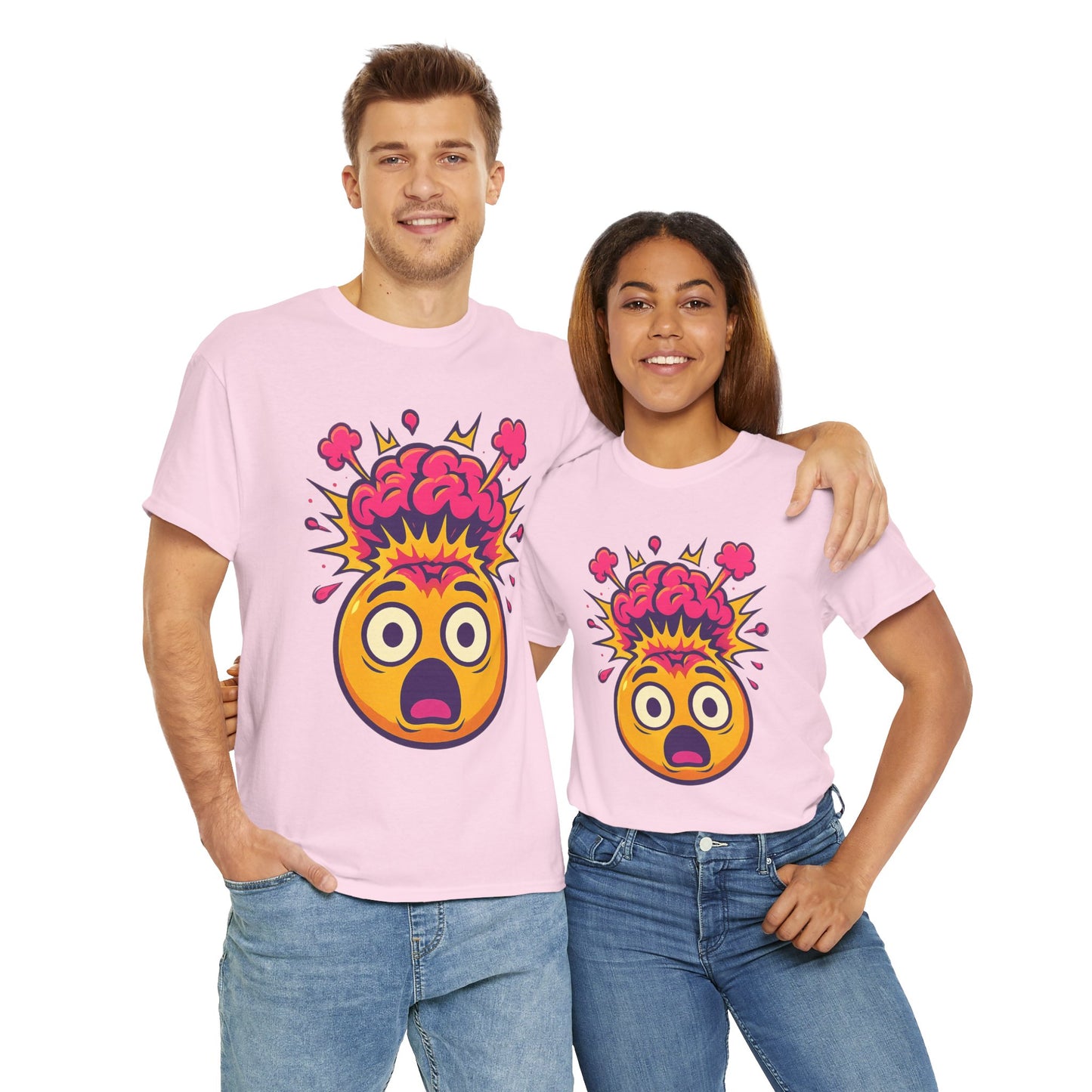 Exploding Emoji T-Shirt, Emotional Damage Meme Tee, Funny Cartoon Shirt, Colorful Unisex Gift, Shocked Face Graphic