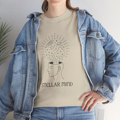 Stellar Mind Unisex T-Shirt, Cosmic Head Graphic Tee, Astrology Gift, Mindful Apparel, Universe Design Shirt, Spiritual Top