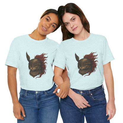 Malenia Cat Helmet Tee - Fantasy Cat T-Shirt, Elden Ring Inspired Shirt, Gamer Gift