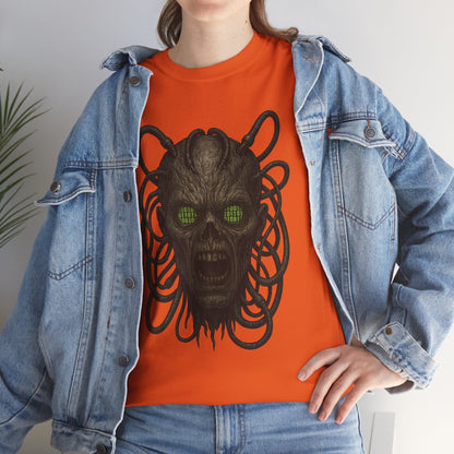 Neural Wraith T-Shirt, Gothic Horror Tee, Sci-Fi Skull Shirt, Cyberpunk Unisex Graphic, Dark Techwear