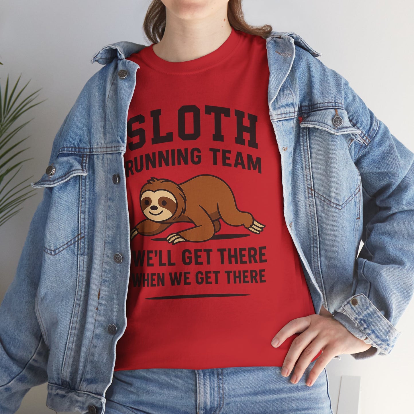 Sloth Running Team Shirt Funny Lazy Animal Tee Unisex Humor Gift Cool Fitness Top