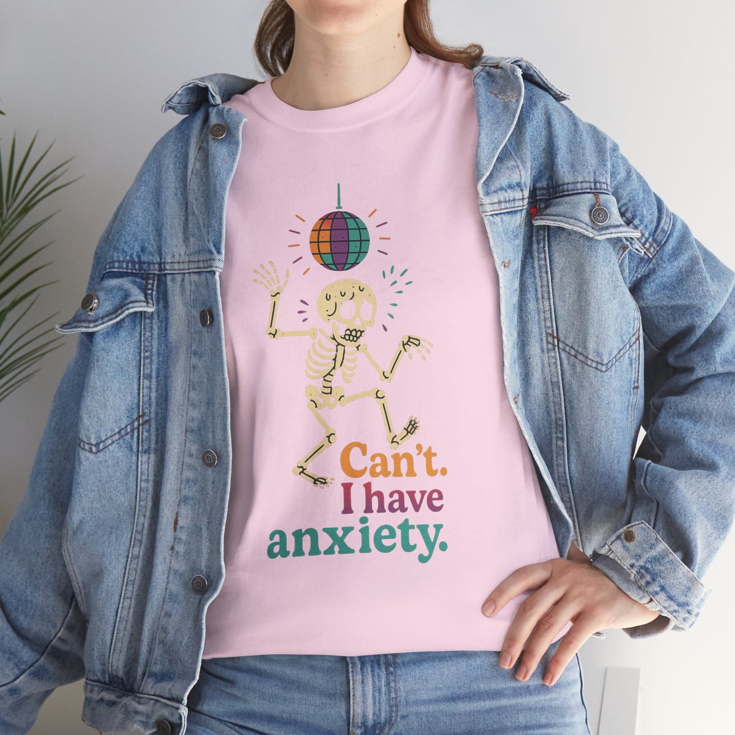 I Have Anxiety Shirt, Funny Dancing Skeleton Tee, Disco Party Meme Shirt, Social Anxiety Humor, Unisex Halloween Graphic
