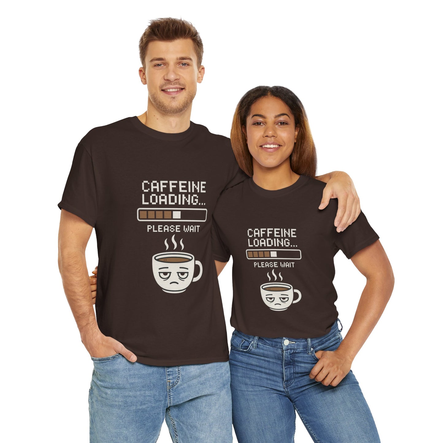 Caffeine Loading Tee - Funny Coffee Shirt, Unisex T-Shirt, Barista Gift, Casual Wear, Lazy Morning Tee, Coffee Lover Humor