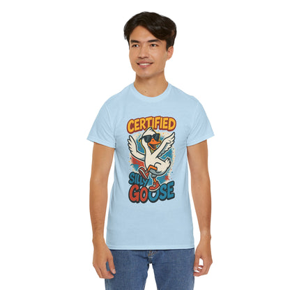Silly Goose T-Shirt, Funny Cartoon Duck Tee, Quirky Meme Shirt, Retro Graphic, Cool Unisex Gift, Playful Goose Design