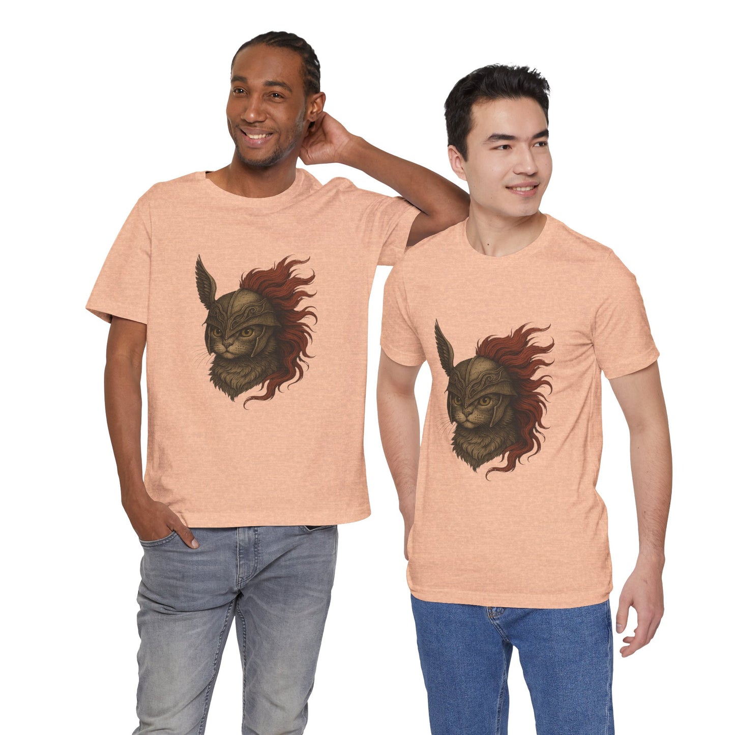 Malenia Cat Helmet Tee - Fantasy Cat T-Shirt, Elden Ring Inspired Shirt, Gamer Gift