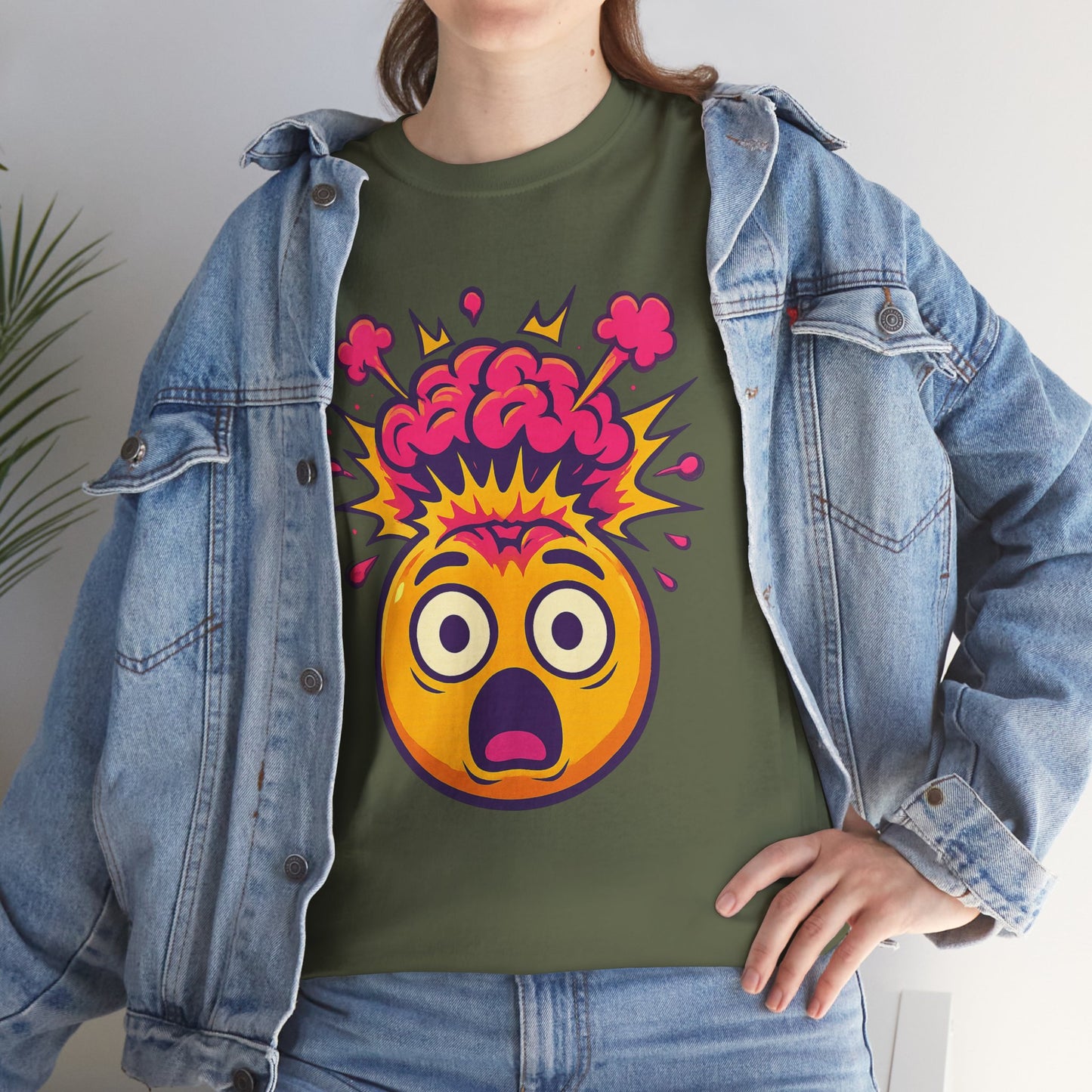 Exploding Emoji T-Shirt, Emotional Damage Meme Tee, Funny Cartoon Shirt, Colorful Unisex Gift, Shocked Face Graphic