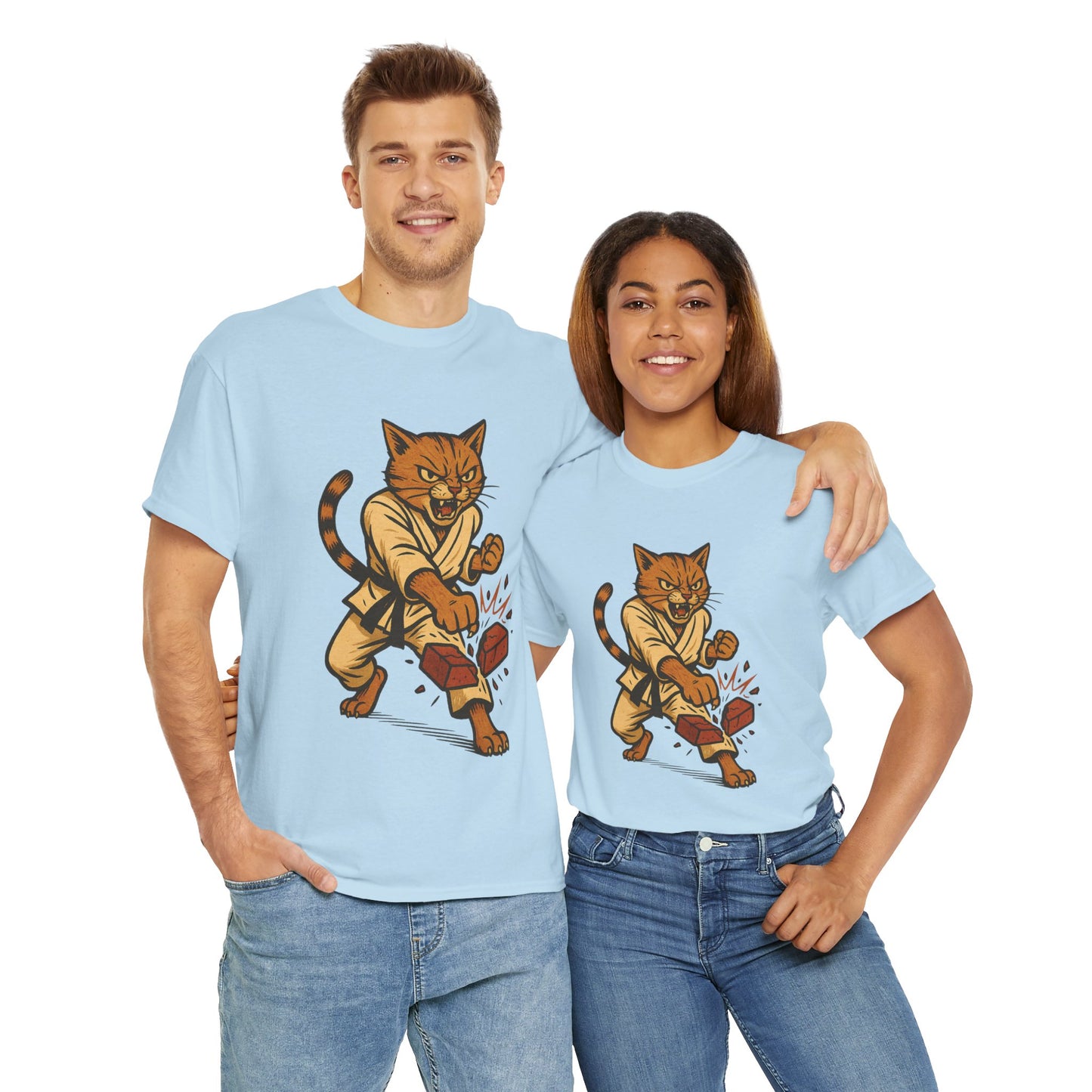 Karate Cat T-Shirt - Funny Martial Arts Unisex Tee for Cat Lovers, Paws & Claws Collection