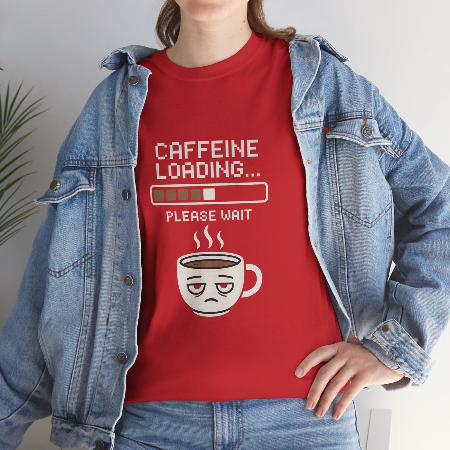 Caffeine Loading Tee - Funny Coffee Shirt, Unisex T-Shirt, Barista Gift, Casual Wear, Lazy Morning Tee, Coffee Lover Humor