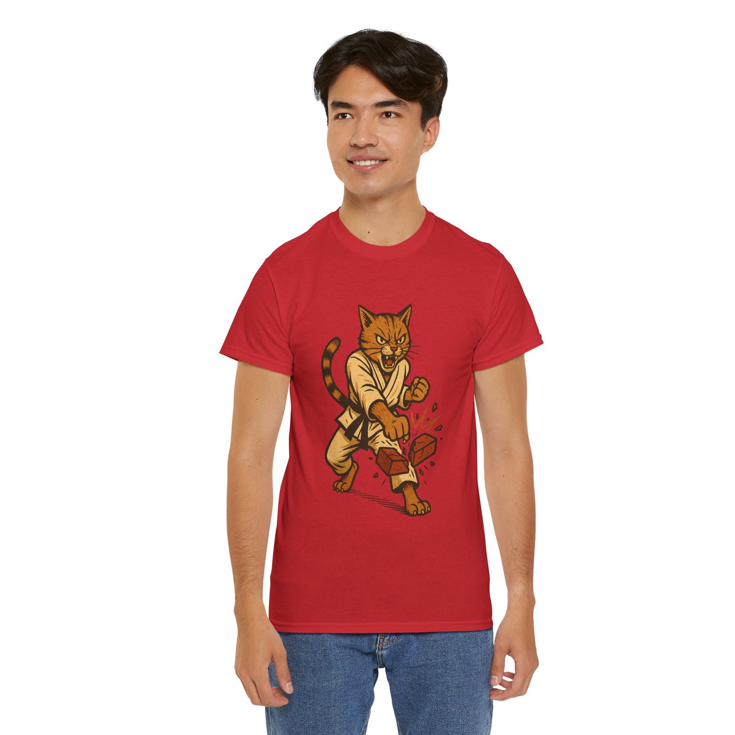 Karate Cat T-Shirt - Funny Martial Arts Unisex Tee for Cat Lovers, Paws & Claws Collection