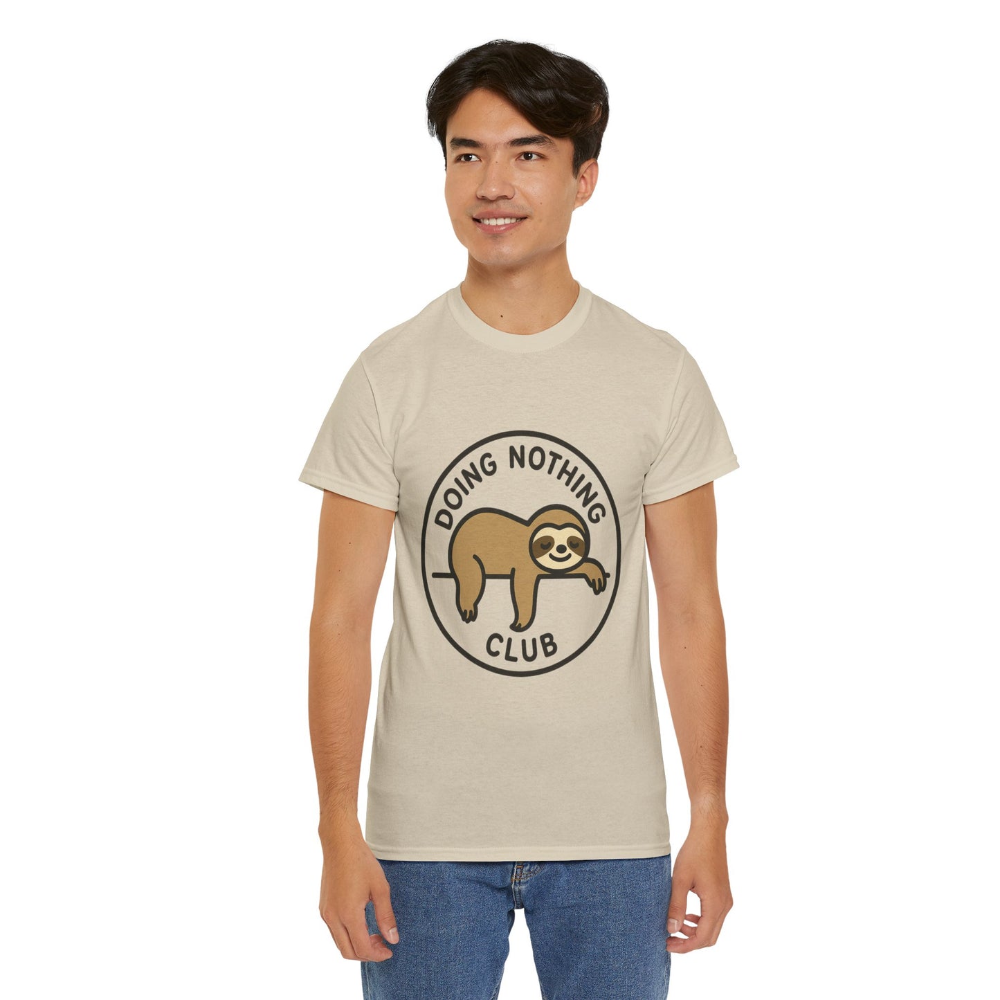 Lazy Cat Club Tee, Unisex Relaxed Fit T-Shirt, Funny Chill Shirt, Cute Cat Graphic Tee, Lounge Aesthetic Gift