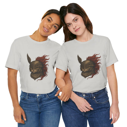 Malenia Cat Helmet Tee - Fantasy Cat T-Shirt, Elden Ring Inspired Shirt, Gamer Gift
