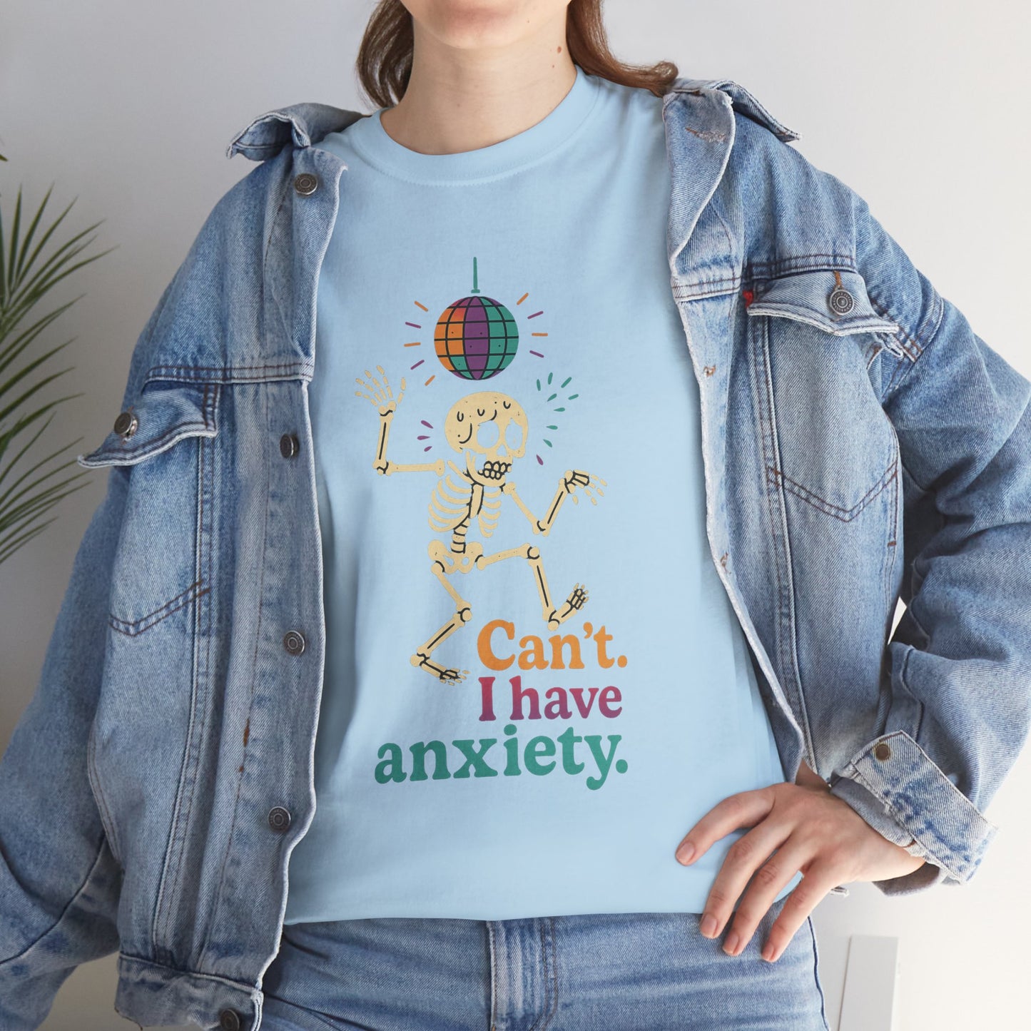 I Have Anxiety Shirt, Funny Dancing Skeleton Tee, Disco Party Meme Shirt, Social Anxiety Humor, Unisex Halloween Graphic