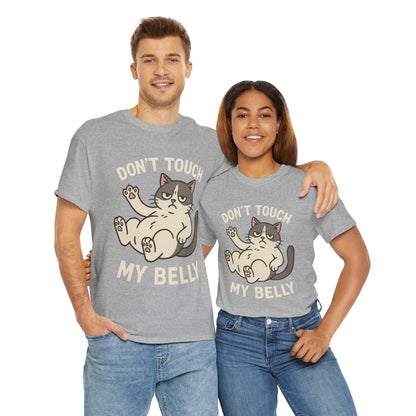 Dont Touch My Belly Cat Tee Grumpy Cat Graphic Shirt, Funny Unisex Gift
