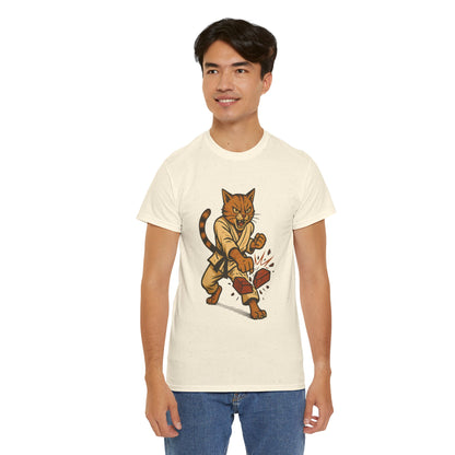 Karate Cat T-Shirt - Funny Martial Arts Unisex Tee for Cat Lovers, Paws & Claws Collection