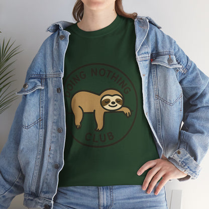 Lazy Cat Club Tee, Unisex Relaxed Fit T-Shirt, Funny Chill Shirt, Cute Cat Graphic Tee, Lounge Aesthetic Gift