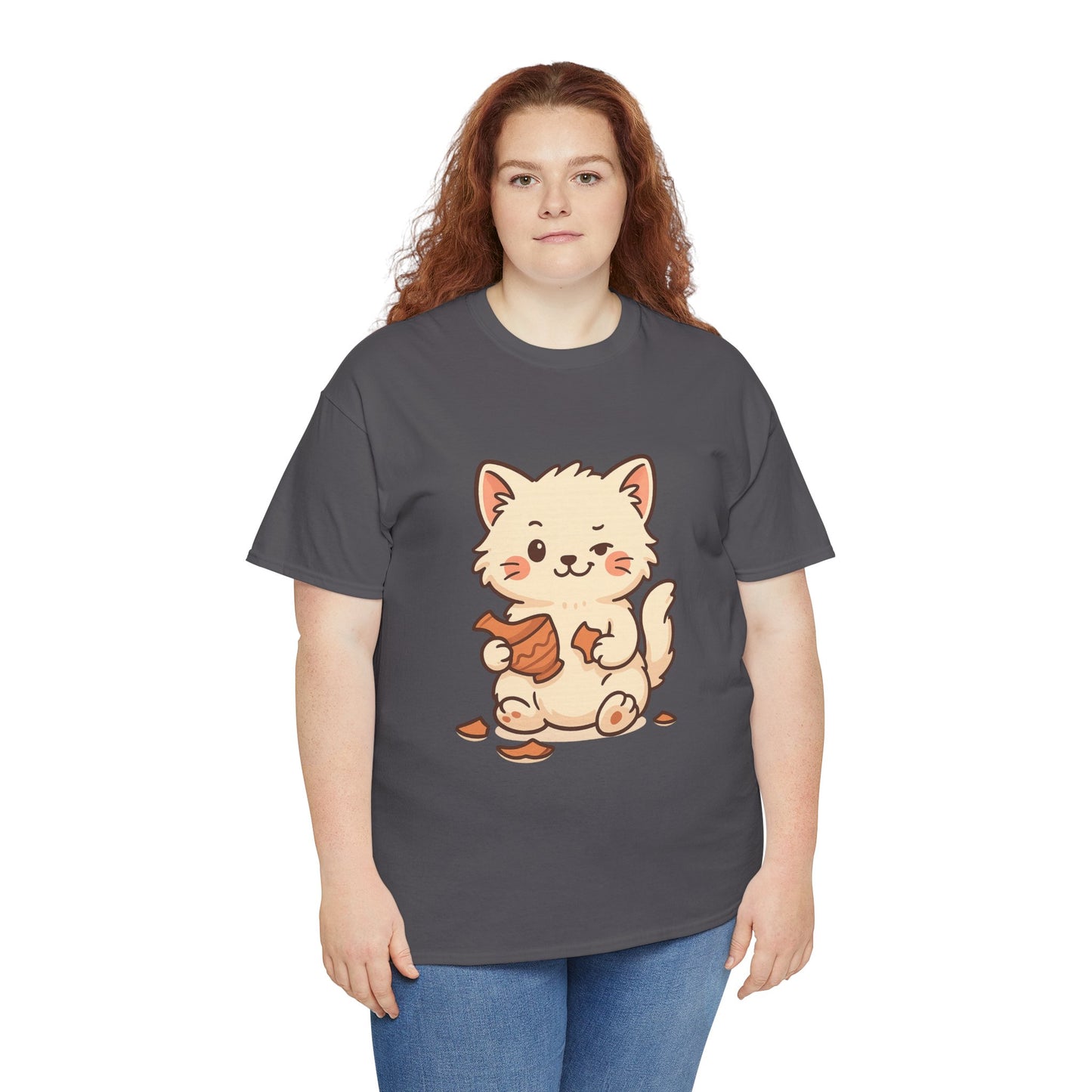 Cute Naughty Cat T-Shirt - Funny Kawaii Cat Shirt for Pet Lovers, Paws & Claws Collection