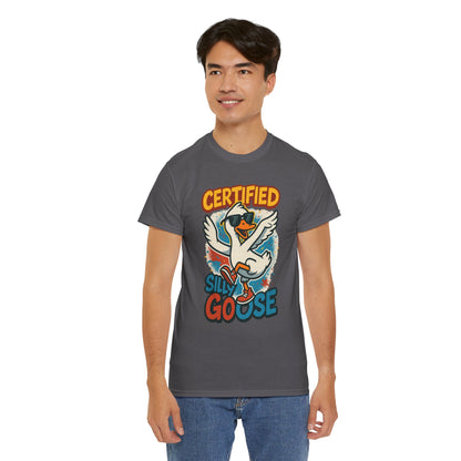Silly Goose T-Shirt, Funny Cartoon Duck Tee, Quirky Meme Shirt, Retro Graphic, Cool Unisex Gift, Playful Goose Design