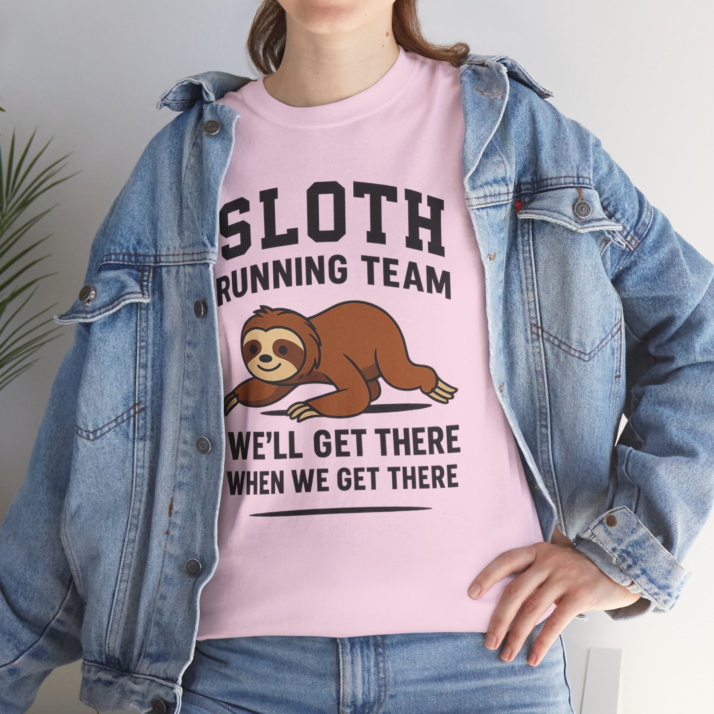 Sloth Running Team Shirt Funny Lazy Animal Tee Unisex Humor Gift Cool Fitness Top