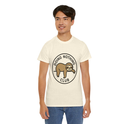 Lazy Cat Club Tee, Unisex Relaxed Fit T-Shirt, Funny Chill Shirt, Cute Cat Graphic Tee, Lounge Aesthetic Gift