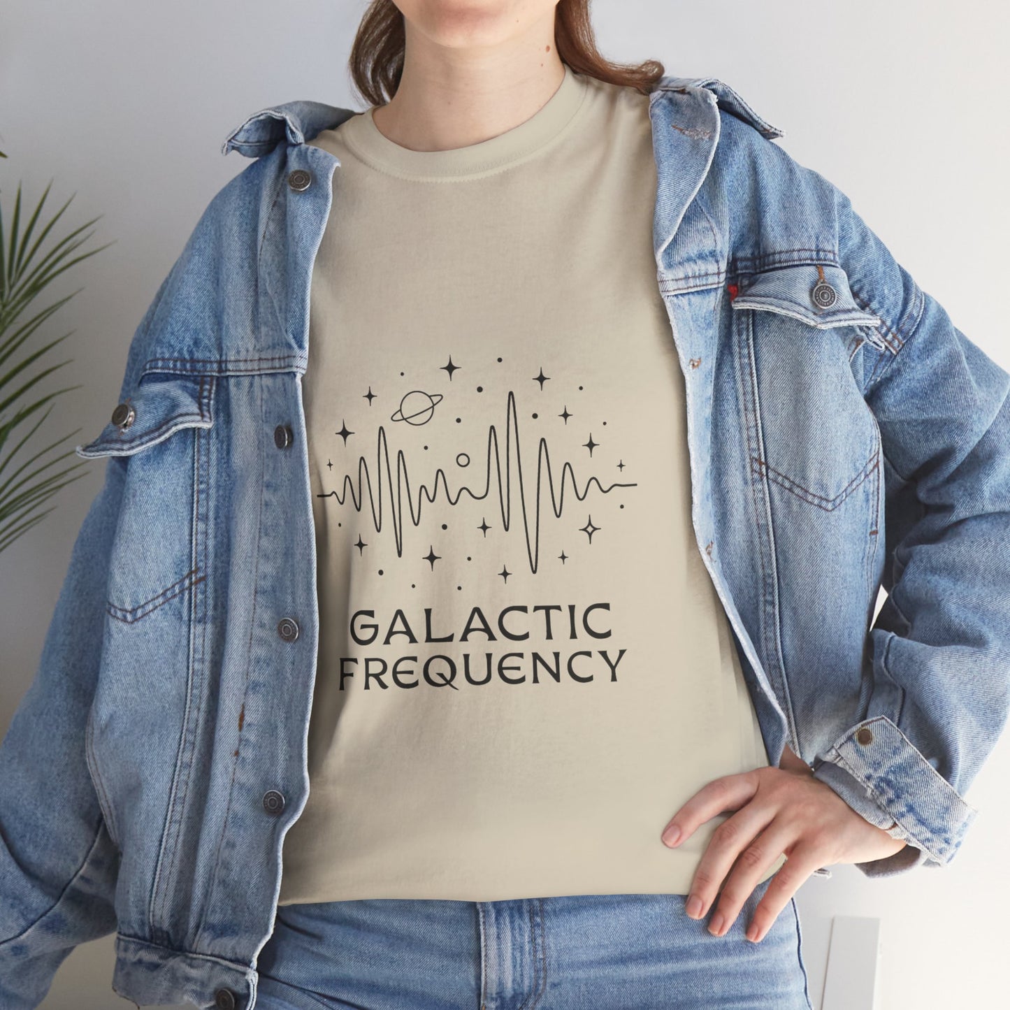 Galactic Frequency Unisex Tee, Cosmic Wave Shirt, Space Energy Graphic Tee, Astrology Gift, Stargazer Apparel, Spiritual Vibe