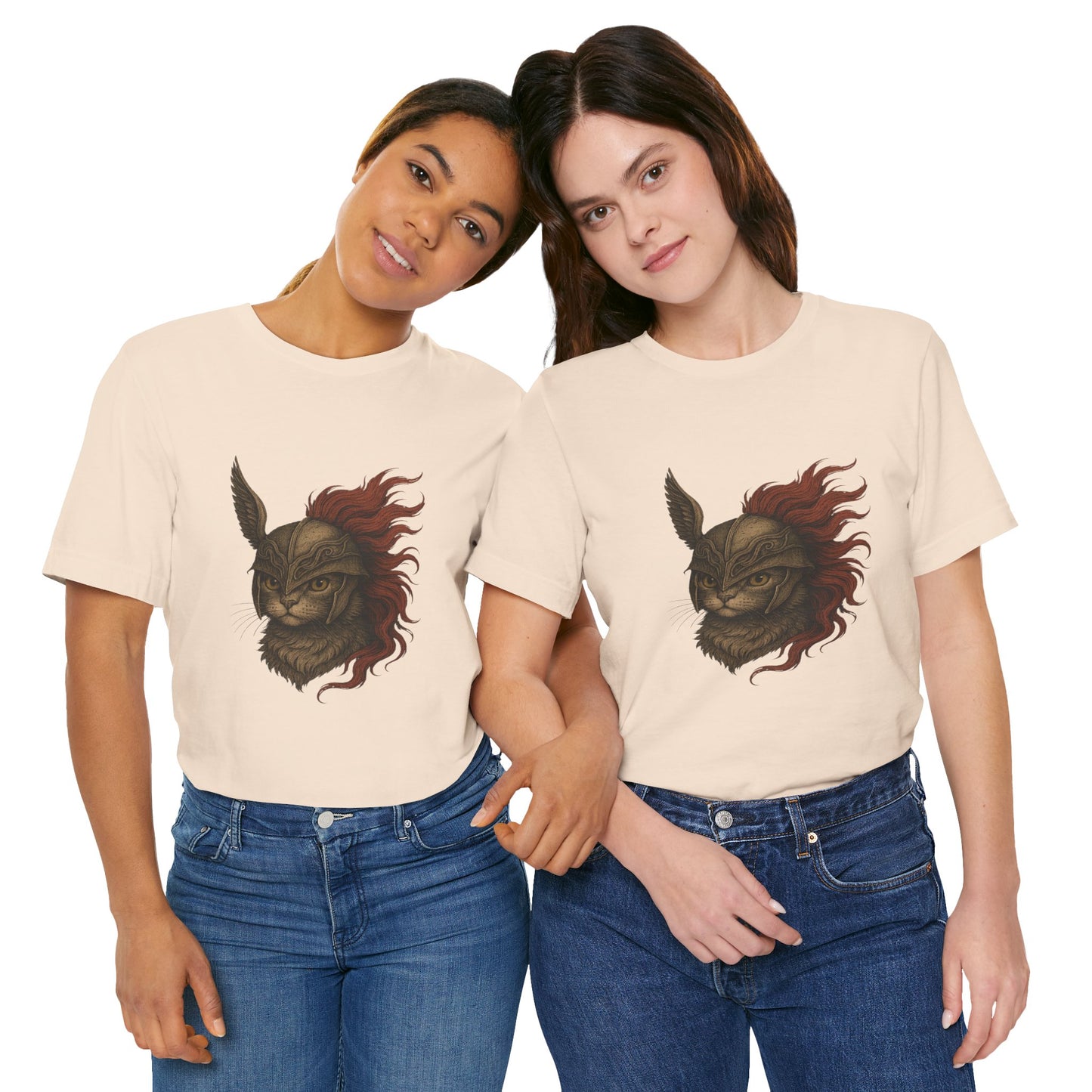 Malenia Cat Helmet Tee - Fantasy Cat T-Shirt, Elden Ring Inspired Shirt, Gamer Gift