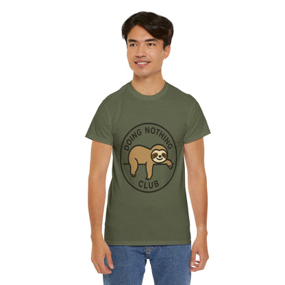 Lazy Cat Club Tee, Unisex Relaxed Fit T-Shirt, Funny Chill Shirt, Cute Cat Graphic Tee, Lounge Aesthetic Gift