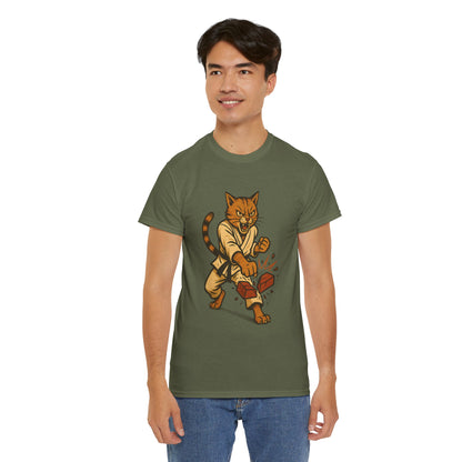 Karate Cat T-Shirt - Funny Martial Arts Unisex Tee for Cat Lovers, Paws & Claws Collection