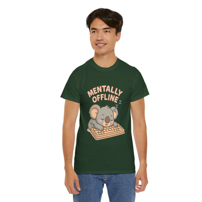 Mentally Offline Koala Shirt - Chill Lazy Unisex Tee for Relaxed Vibes