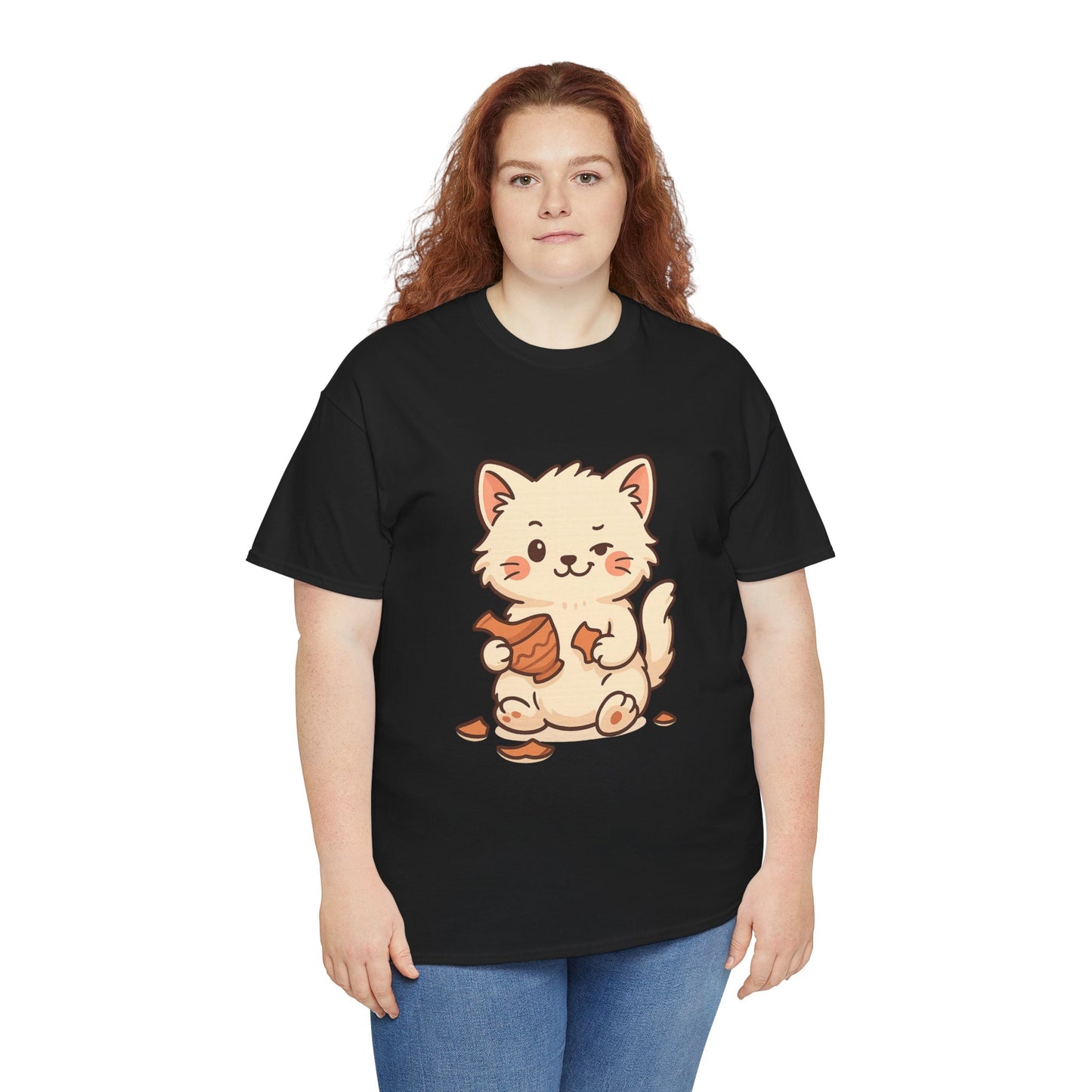 Cute Naughty Cat T-Shirt - Funny Kawaii Cat Shirt for Pet Lovers, Paws & Claws Collection