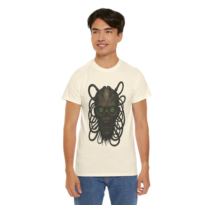 Neural Wraith T-Shirt, Gothic Horror Tee, Sci-Fi Skull Shirt, Cyberpunk Unisex Graphic, Dark Techwear