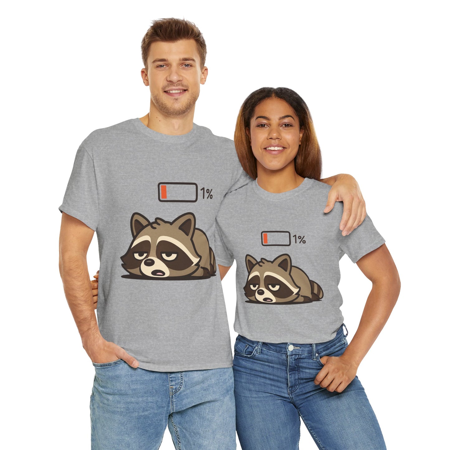 Sleepy Raccoon Tee, Funny Animal Shirt, Lazy Day Outfit, Cozy Gift, Unisex Cotton Tee