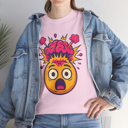 Exploding Emoji T-Shirt, Emotional Damage Meme Tee, Funny Cartoon Shirt, Colorful Unisex Gift, Shocked Face Graphic