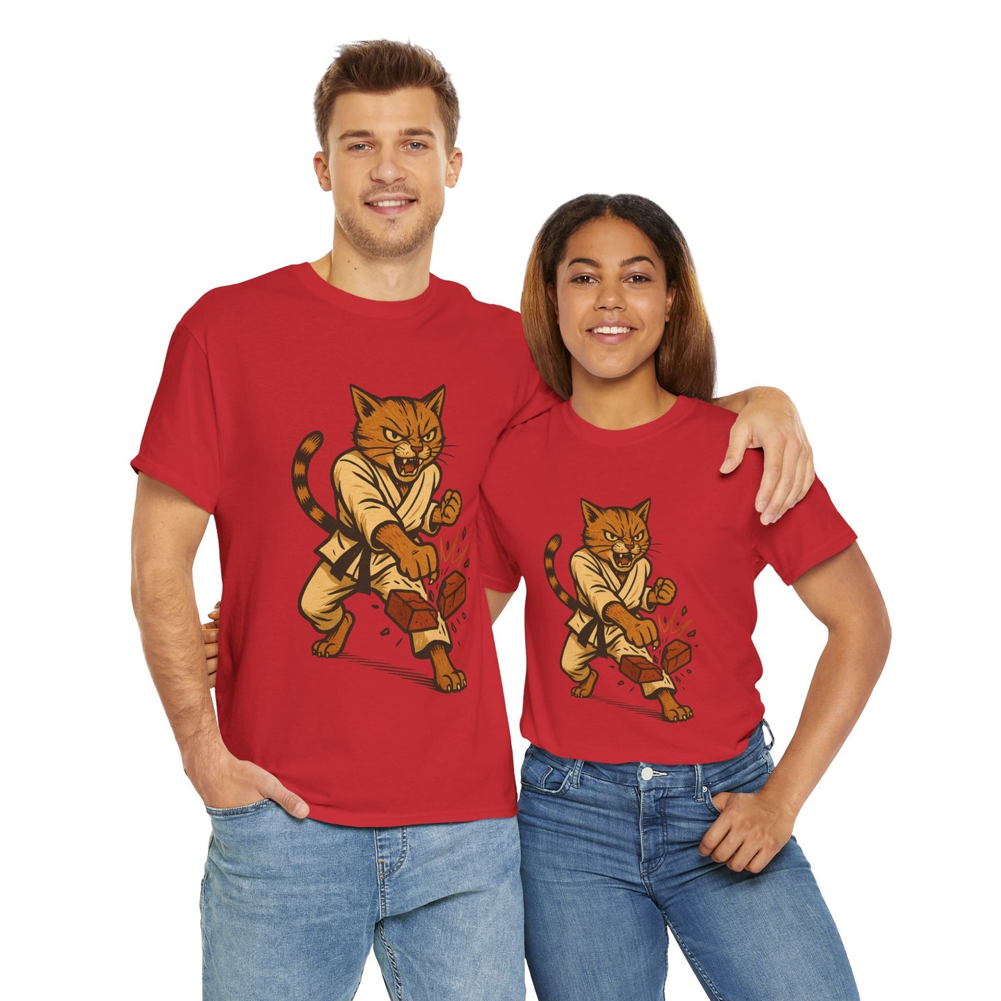 Karate Cat T-Shirt - Funny Martial Arts Unisex Tee for Cat Lovers, Paws & Claws Collection