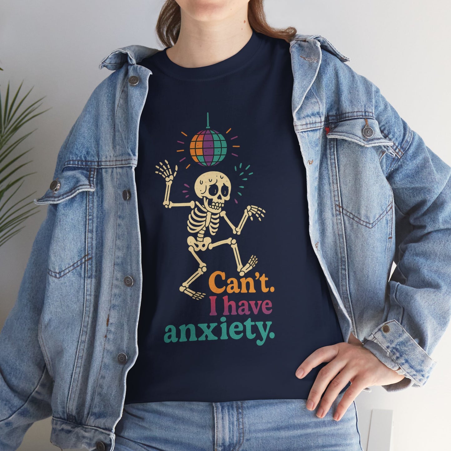 I Have Anxiety Shirt, Funny Dancing Skeleton Tee, Disco Party Meme Shirt, Social Anxiety Humor, Unisex Halloween Graphic