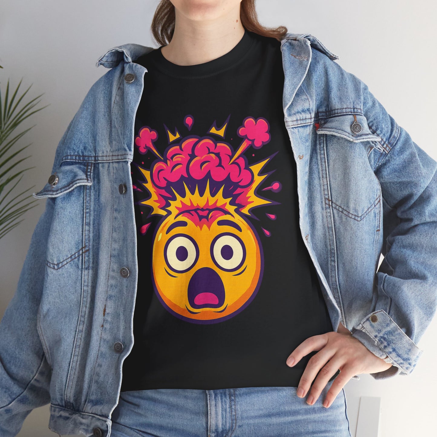 Exploding Emoji T-Shirt, Emotional Damage Meme Tee, Funny Cartoon Shirt, Colorful Unisex Gift, Shocked Face Graphic