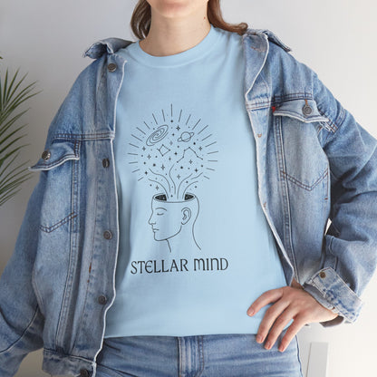 Stellar Mind Unisex T-Shirt, Cosmic Head Graphic Tee, Astrology Gift, Mindful Apparel, Universe Design Shirt, Spiritual Top