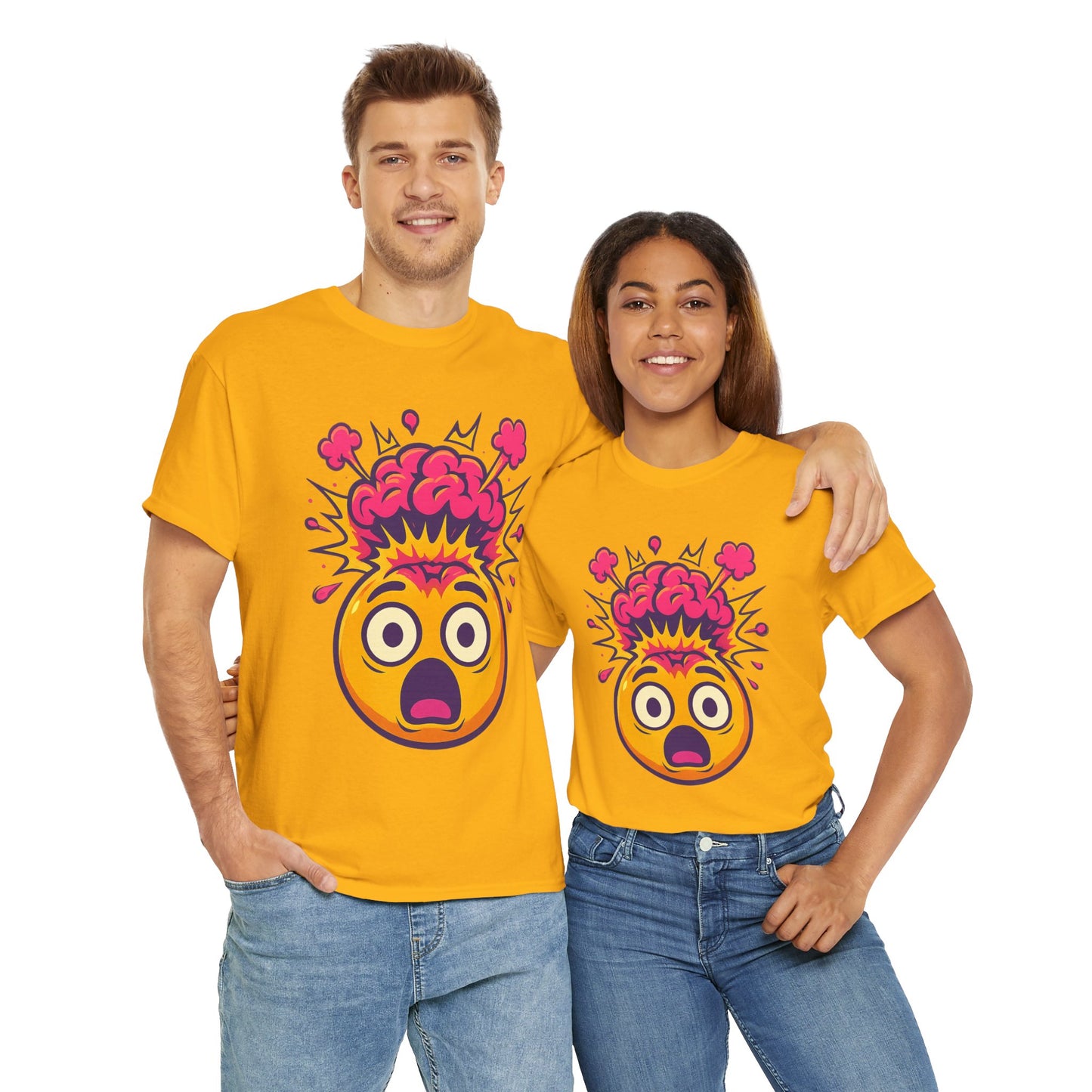 Exploding Emoji T-Shirt, Emotional Damage Meme Tee, Funny Cartoon Shirt, Colorful Unisex Gift, Shocked Face Graphic