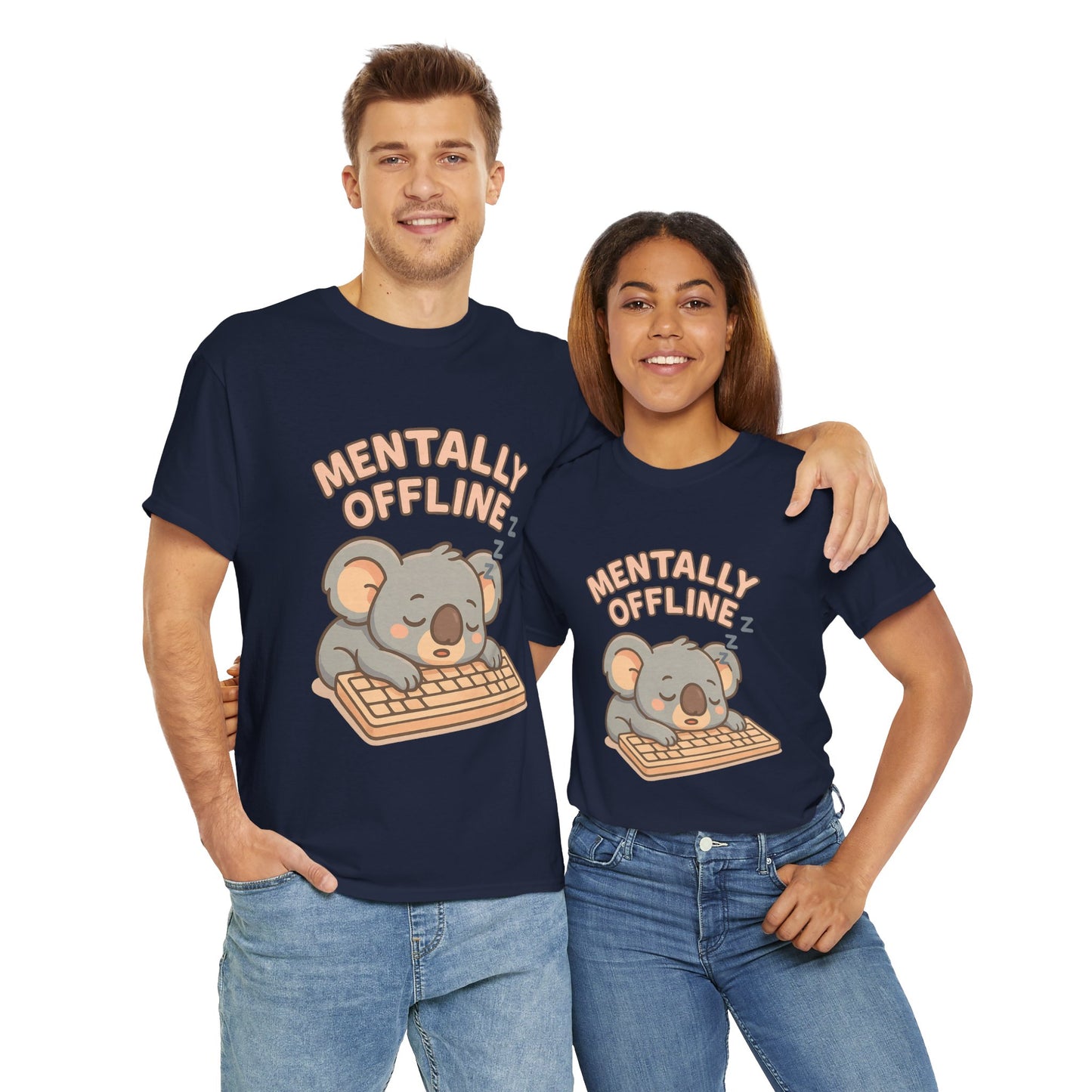 Mentally Offline Koala Shirt - Chill Lazy Unisex Tee for Relaxed Vibes