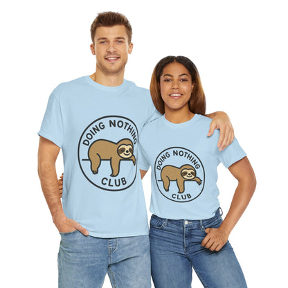 Lazy Cat Club Tee, Unisex Relaxed Fit T-Shirt, Funny Chill Shirt, Cute Cat Graphic Tee, Lounge Aesthetic Gift