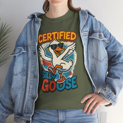 Silly Goose T-Shirt, Funny Cartoon Duck Tee, Quirky Meme Shirt, Retro Graphic, Cool Unisex Gift, Playful Goose Design